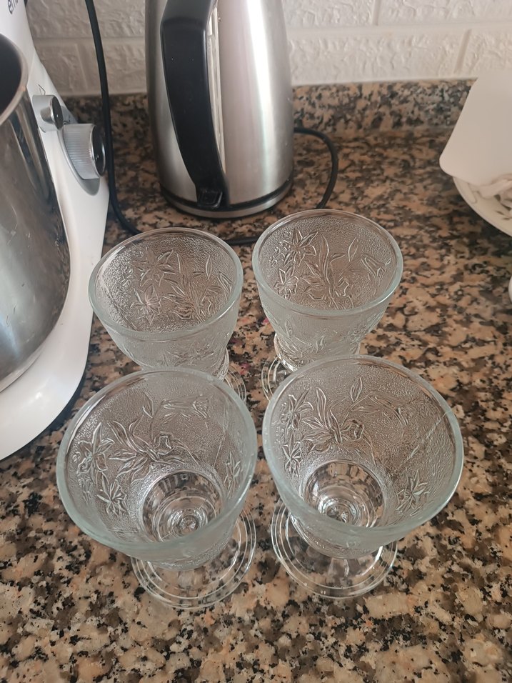 Desenli Cam 4'lü Kahve Bardağı Seti - Görsel 2