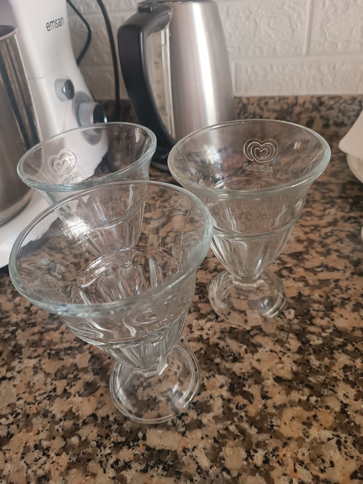 Şeffaf Cam Dondurma Kasesi 3'lü Set - Görsel 4