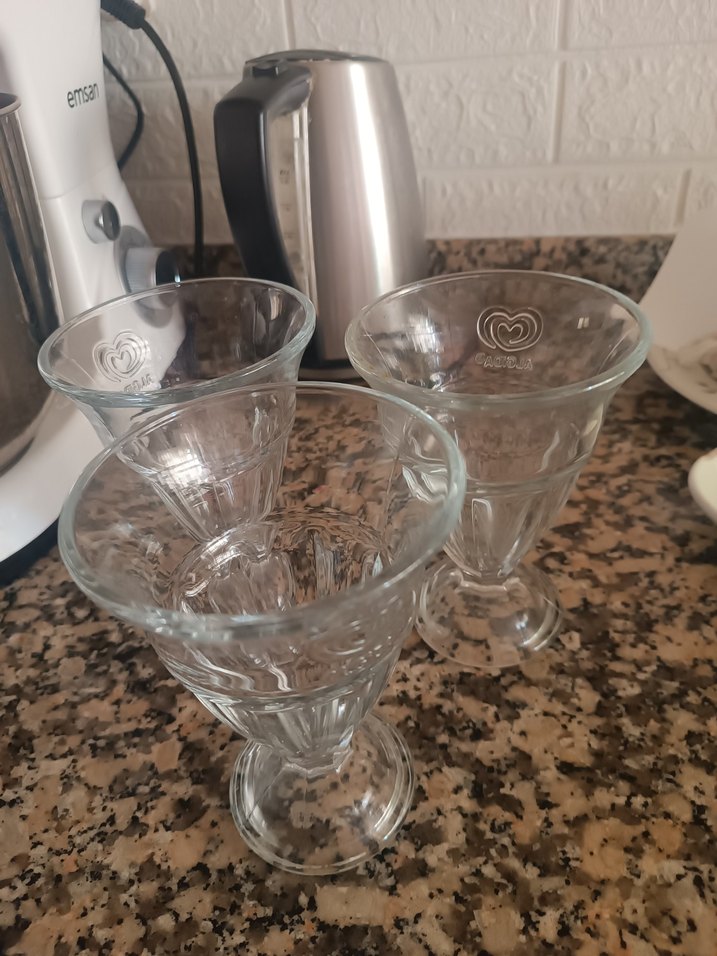 Şeffaf Cam Dondurma Kasesi 3'lü Set - Görsel 5