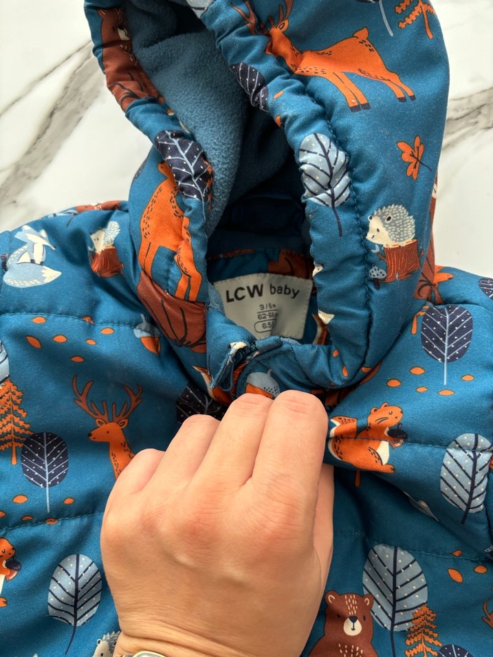 Koyu Mavi Erkek Bebek Tulum mont - Görsel 2