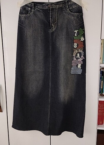Seven 7 Los Angeles Jeans Kadın Kot Etek Vintage