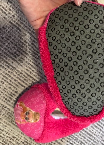 Kız Çocuk Pembe Sıcacık Nakışlı Terlik - Görsel 2