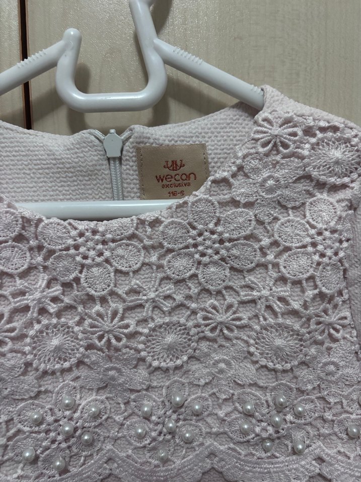 Dantel Detaylı Krem Renkli Triko Kadın Bluz - Görsel 2