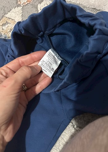 Kız çocuk Lacivert Bol Kesim Kot Pantolon - Görsel 3