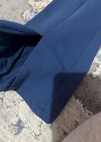 Kız çocuk Lacivert Bol Kesim Kot Pantolon - Görsel 2