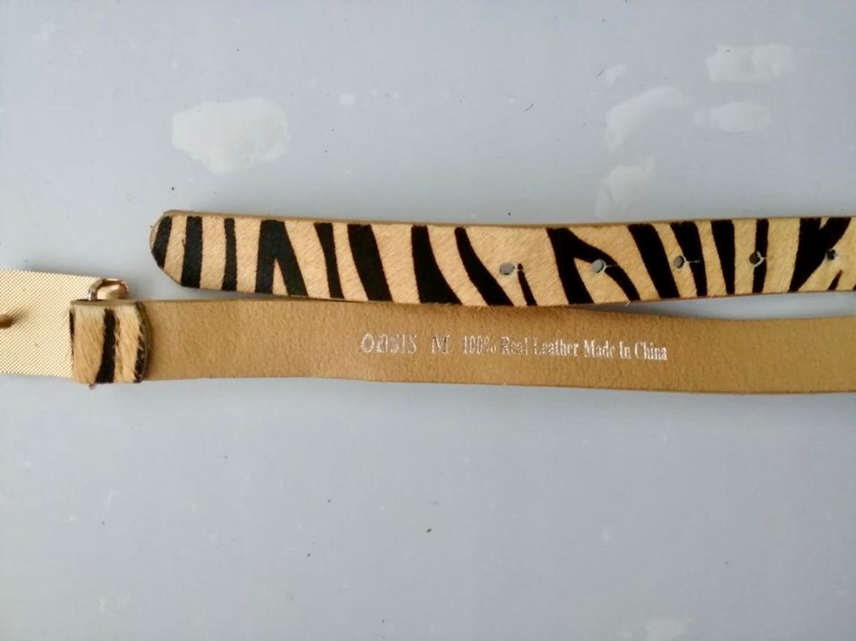 Kahverengi Desenli Tokali Deri Kadın Kemer - Görsel 2