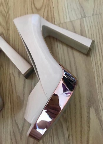 Zara Nude Rugan Topuklu Kadın Ayakkabı - Görsel 5