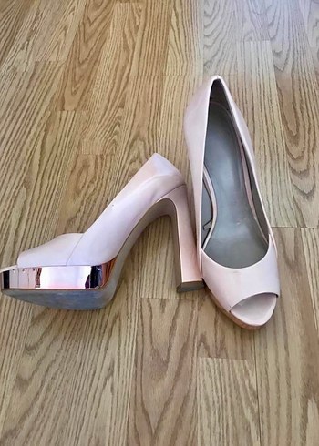 Zara Nude Rugan Topuklu Kadın Ayakkabı - Görsel 3