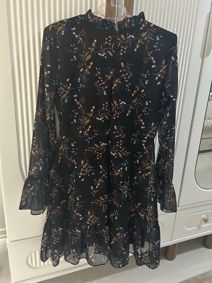 TrendyolMilla Uzun Kollu Siyah Elbise - Görsel 5