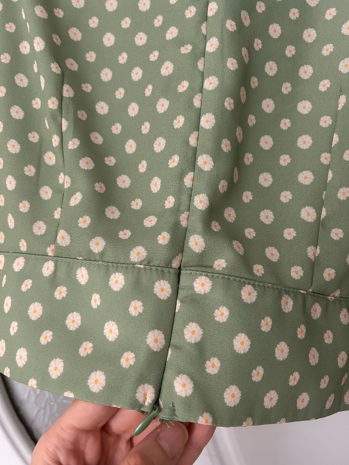 Yeşil Çiçekli Bluz - Görsel 3