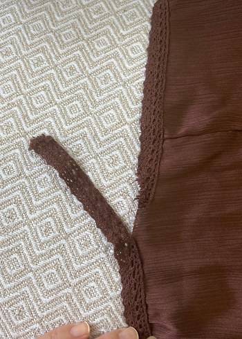 Kahverengi Mini Elbise - Görsel 7