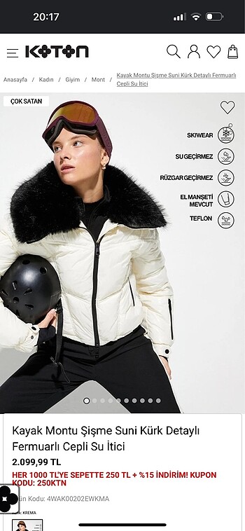Koton ski wear mont