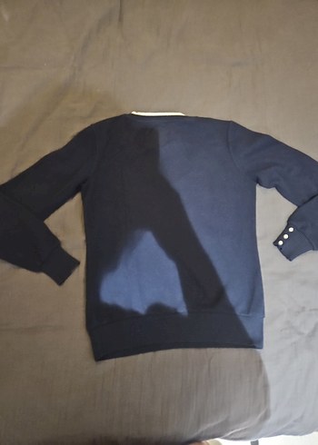 #pologarage Kadın Lacivert Uzun Kollu Düğmeli Sweatshirt - Görsel 4