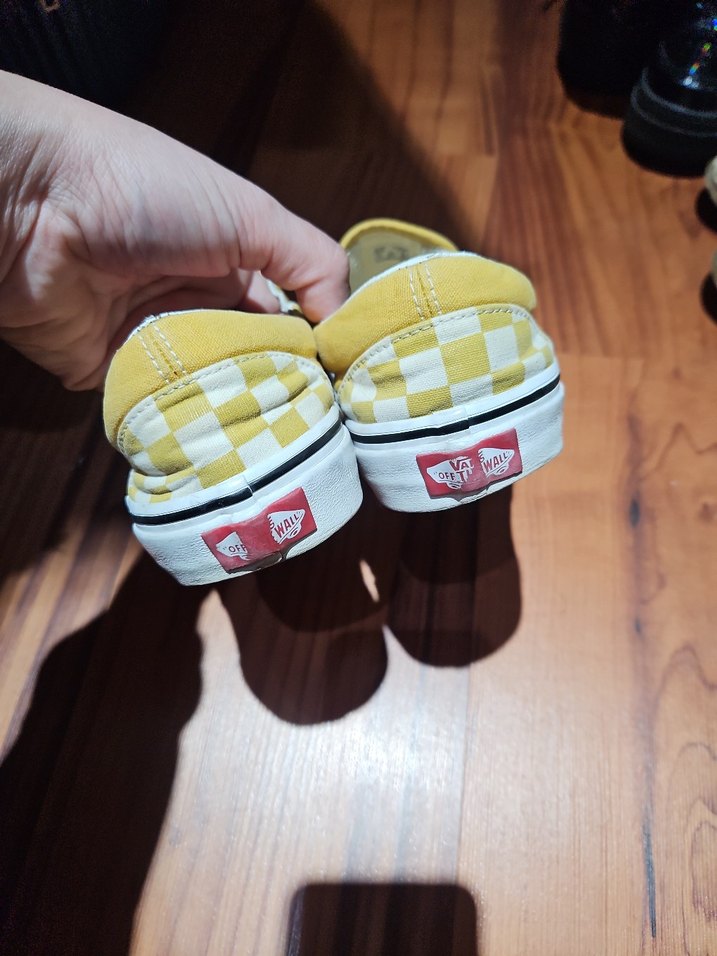 #vans Sarı Kare Desenli Kadın Spor Ayakkabı - Görsel 4