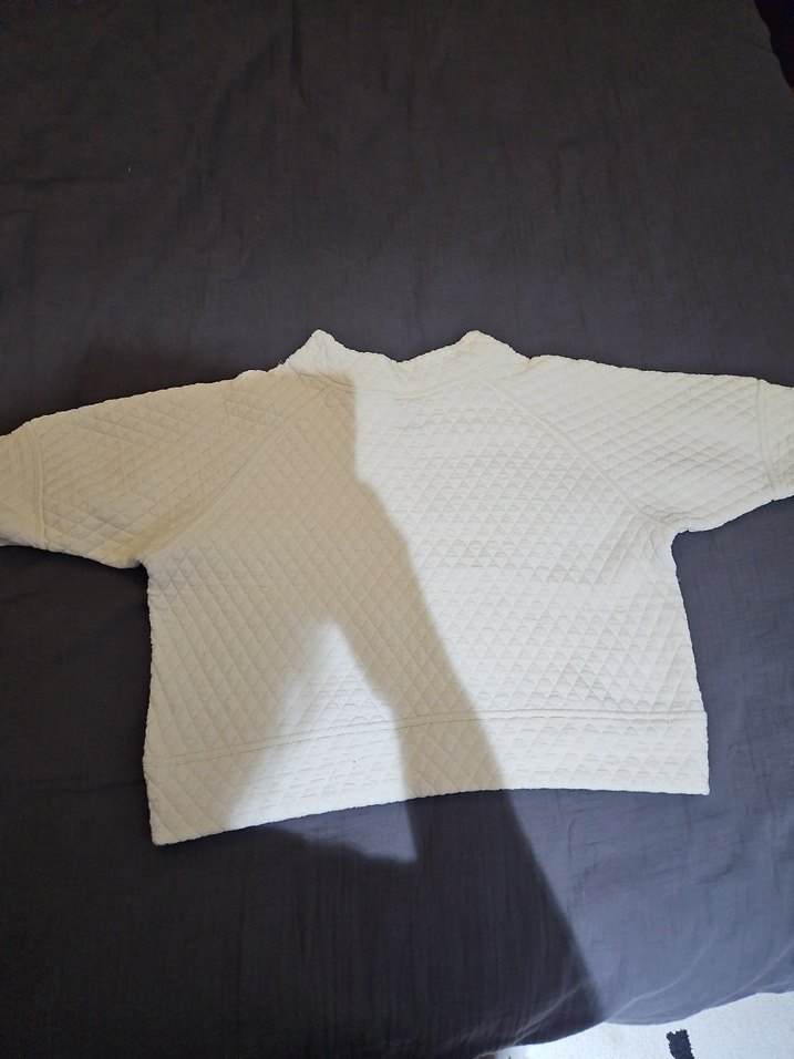 #zara Kadın Beyaz Kısa Kollu Örgü Triko - Görsel 3