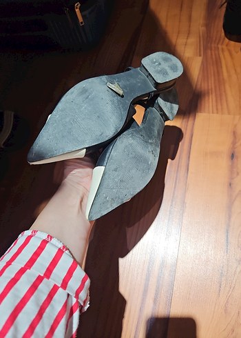 #ipekyol Tokalı Siyah Beyaz Stiletto Kadın Ayakkabı - Görsel 2