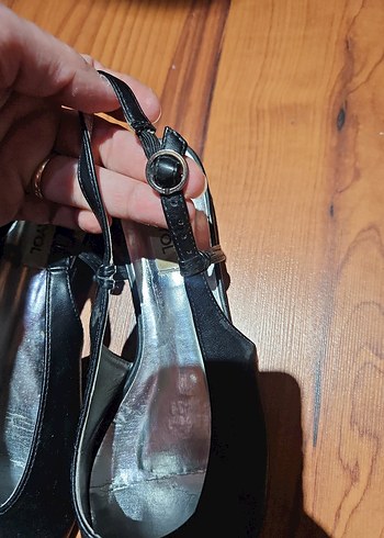 #ipekyol Tokalı Siyah Beyaz Stiletto Kadın Ayakkabı - Görsel 3