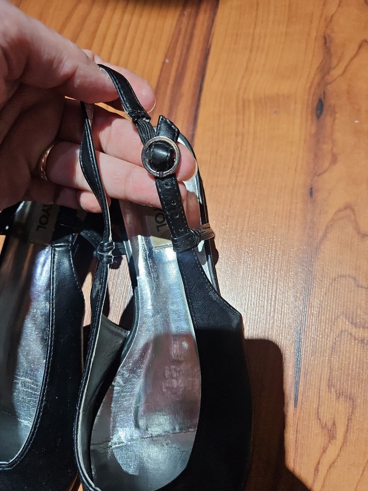 #ipekyol Tokalı Siyah Beyaz Stiletto Kadın Ayakkabı - Görsel 3