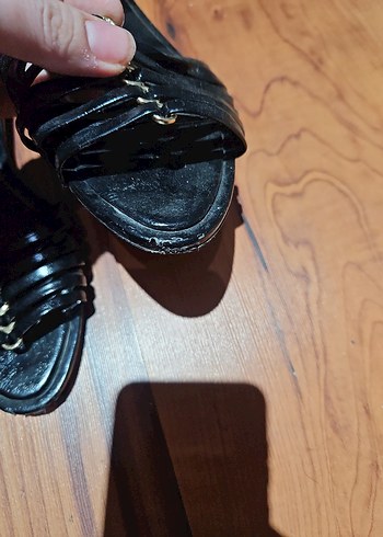 #zara Siyah Parlak rugan deri Terlik - Görsel 3