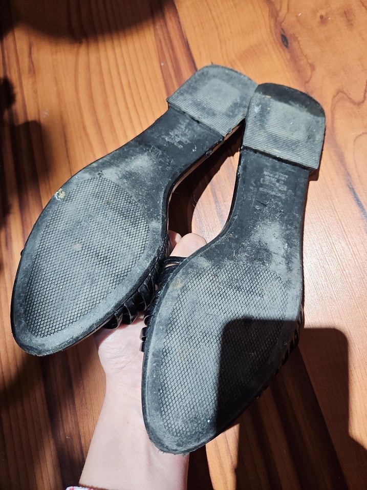 #zara Siyah Parlak rugan deri  Terlik - Görsel 4