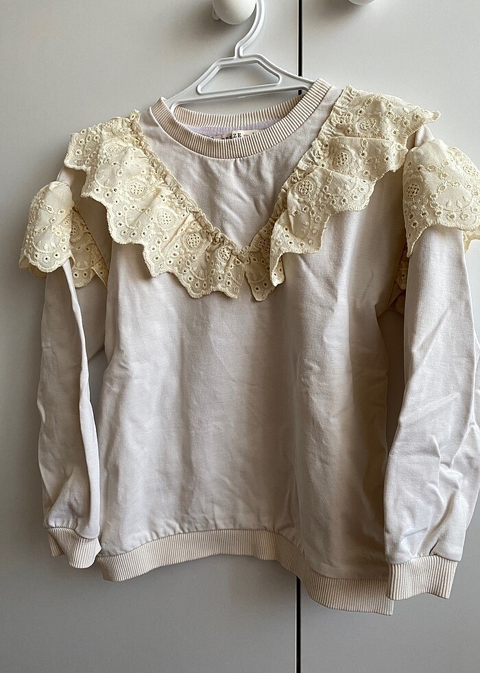 Fisto detaylı kız çocuk sweatshirt - Görsel 4