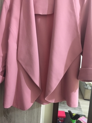 38 Beden pembe Renk Pudra blazer ceket