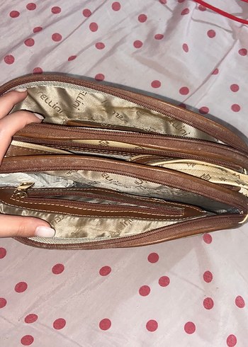 Bej Vintage Kadın Çanta Fermuarlı - Görsel 3