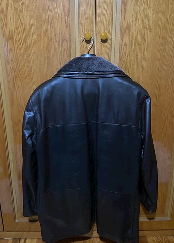 Deri Siyah Biker Ceket Uzun Kollu - Görsel 3