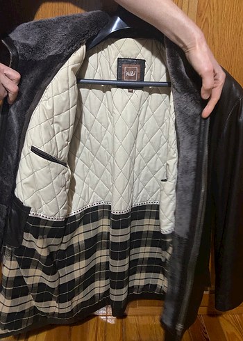 Deri Siyah Biker Ceket Uzun Kollu - Görsel 2