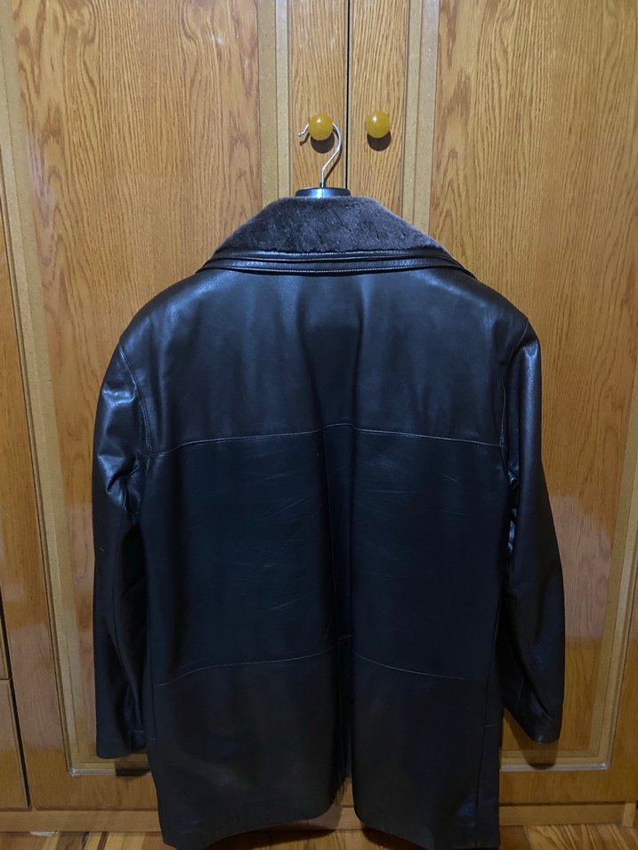 Deri Siyah Biker Ceket Uzun Kollu - Görsel 3