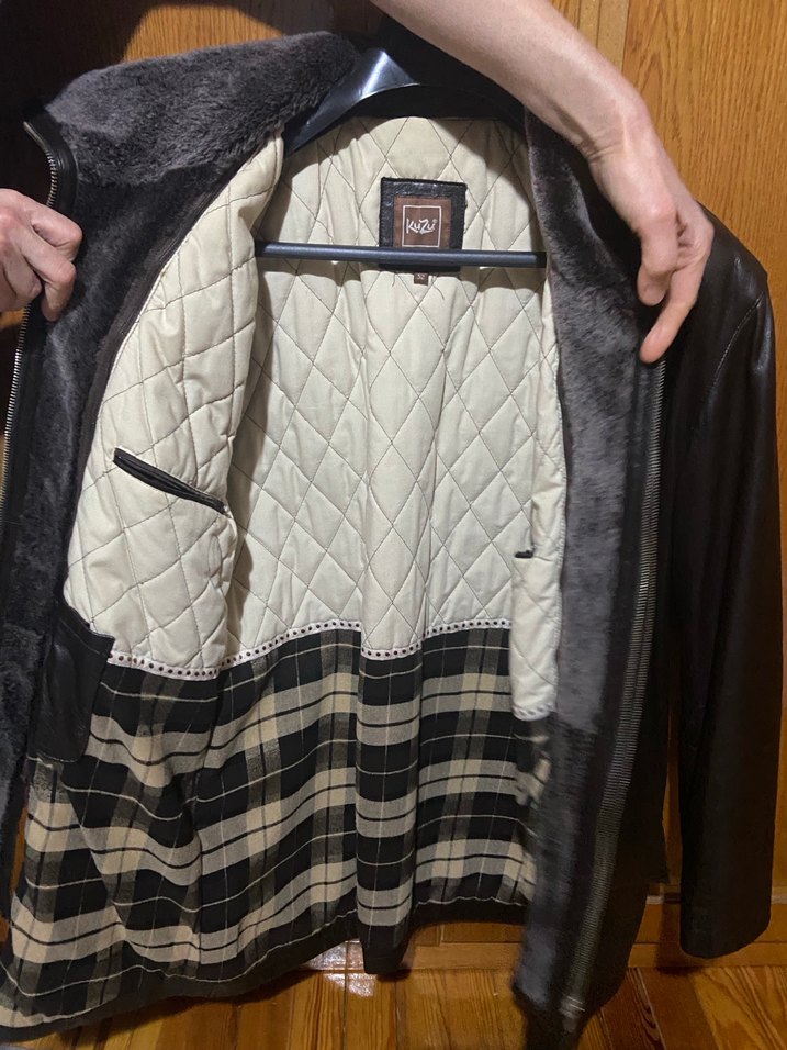 Deri Siyah Biker Ceket Uzun Kollu - Görsel 2