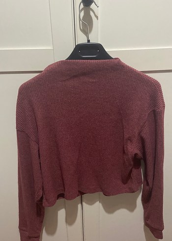 Bordo Balıkçı Yaka Triko Kadın Kazak - Görsel 2