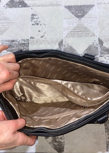 Fermuarlı Siyah Deri Kadın Çanta - Görsel 2