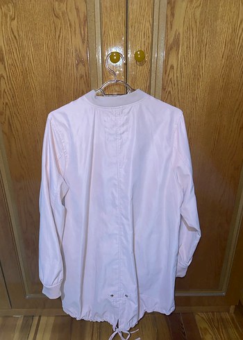 Pembe Midi Boy Kadın Ceket Fermuarlı - Görsel 2