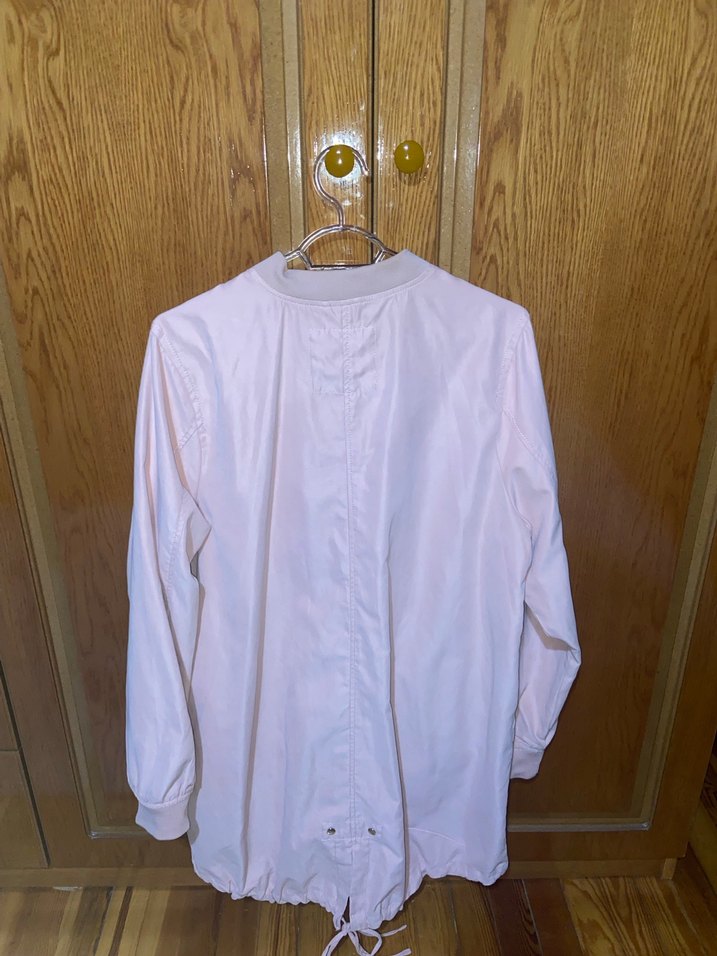 Pembe Midi Boy Kadın Ceket Fermuarlı - Görsel 2