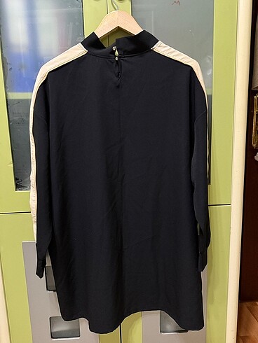 40 Beden Siyah Basic Tunik Gömlek