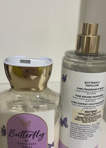 Beden Renk Bath and body works Butterfly Vücut spreyi ve Vücut Losyonu Seti