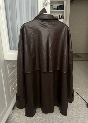 Manuka deri trenç ceket - Görsel 6