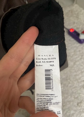 Manuka deri trenç ceket - Görsel 7