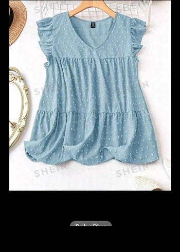 50 Beden Nakışlı Lacivert Keten Bohem Bluz 3 adet bluz