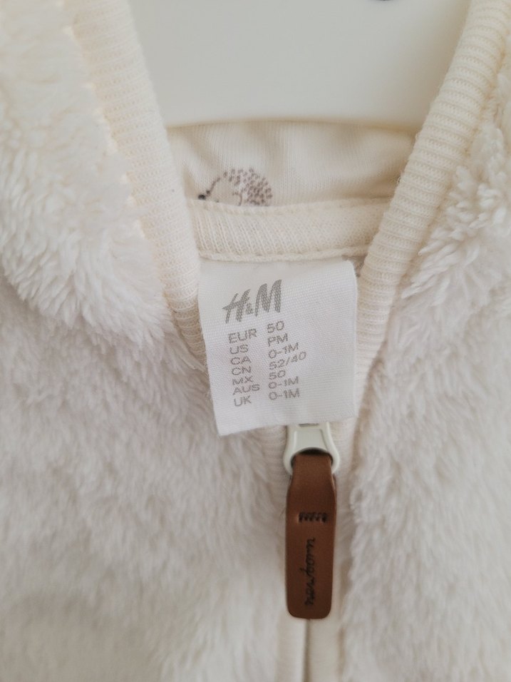 Bebek Beyaz Sade Kız Çocuk Peluş Ceket - Görsel 2