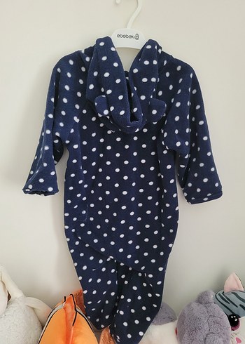 Lacivert Puantiyeli Bebek Tulum - Görsel 2