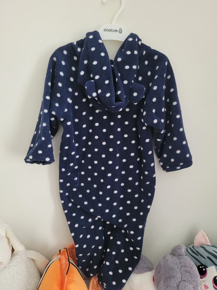 Lacivert Puantiyeli Bebek Tulum - Görsel 2