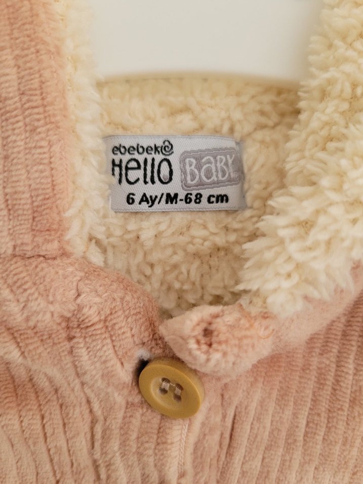 Düğmeli Kadife Çocuk Ceket - Görsel 3