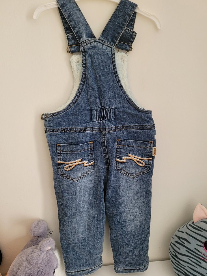 Nakışlı Ayı Detaylı Erkek Kot Tulum - Görsel 2