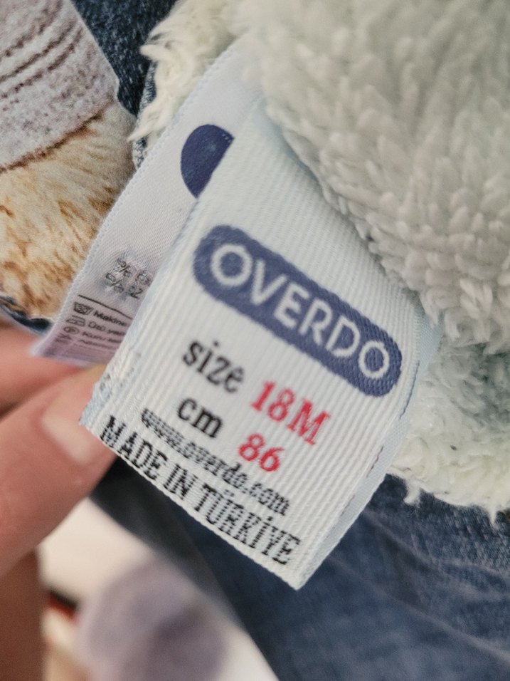 Nakışlı Ayı Detaylı Erkek Kot Tulum - Görsel 3