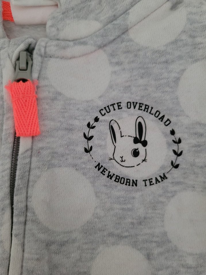 Kız Çocuk Gri Kapüşonlu Fermuarlı Sweatshirt - Görsel 3