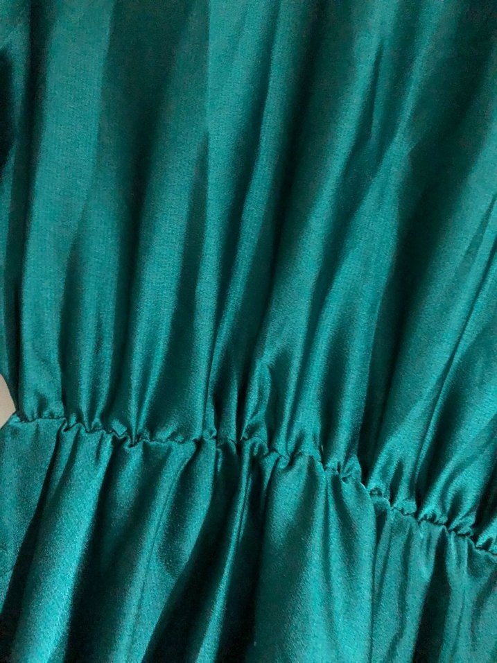 Yeşil Bohem V Yakalı Midi Elbise - Görsel 4