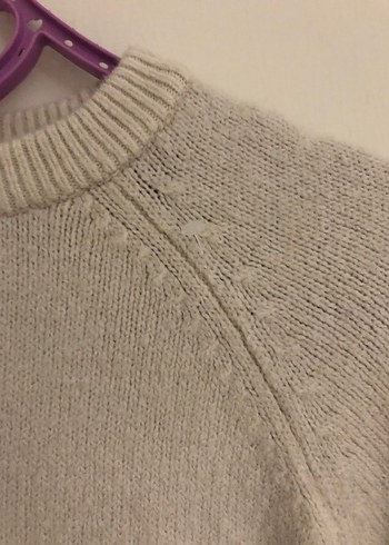 Kadın Siyah Beyaz Çizgili Triko Kazak - Görsel 2