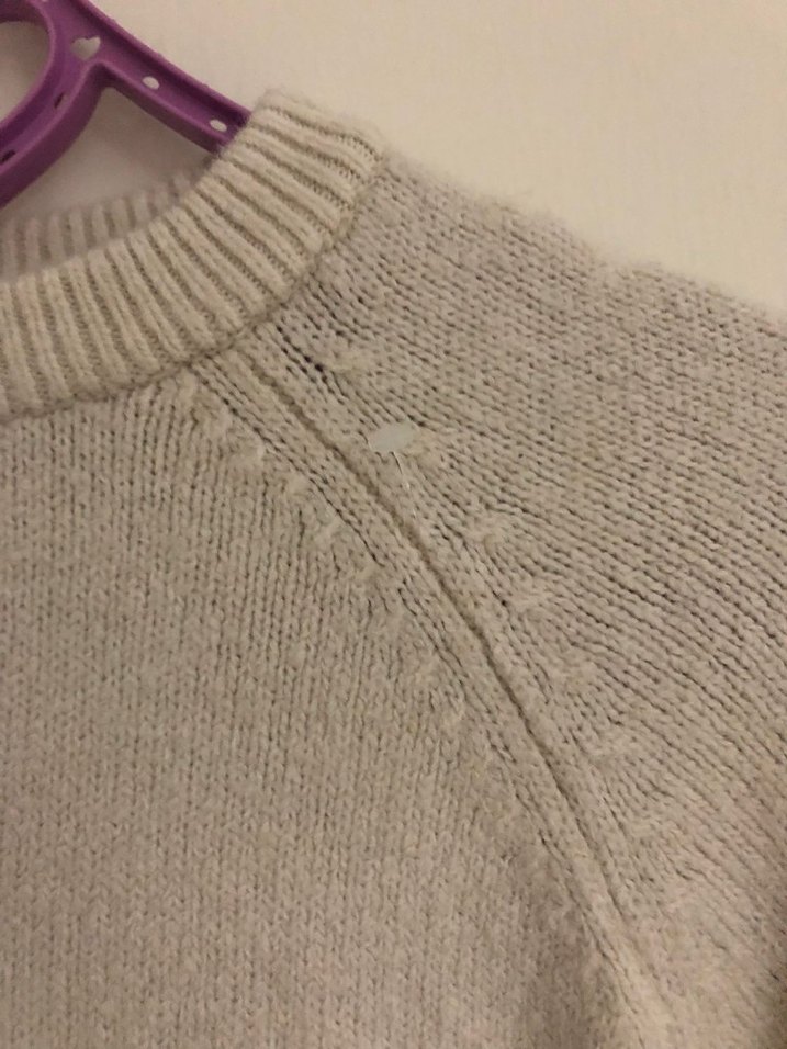 Kadın Siyah Beyaz Çizgili Triko Kazak - Görsel 2